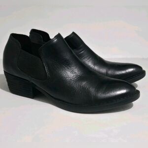 Born Women's Ankle Booties Black Leather Size 8.5 Excellent Condition